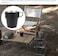 AUTO FAMILY Stackable Stainless Steel Coffee Mug Set with Rack and Mesh Carrying Bag &ndash; 4 Durable Matte Black Steel Cups with Space-Saving Metal Stand &ndash; Ideal for Home, Office (Black)