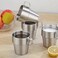 AUTO FAMILY Stackable Stainless Steel Coffee Mug Set with Rack and Mesh Carrying Bag &ndash; 4 Durable Matte Black Steel Cups with Space-Saving Metal Stand &ndash; Ideal for Home, Office (Yellow)