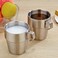 AUTO FAMILY Stackable Stainless Steel Coffee Mug Set with Rack and Mesh Carrying Bag &ndash; 4 Durable Matte Black Steel Cups with Space-Saving Metal Stand &ndash; Ideal for Home, Office (Yellow)
