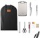 AUTO FAMILY Premium 12-Piece Portable Kitchen Utensil Set with Cutting Board, Knives &amp; Travel Bag