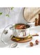 Home Amara Cooking Pot With Lid Dia24cm -Chrome