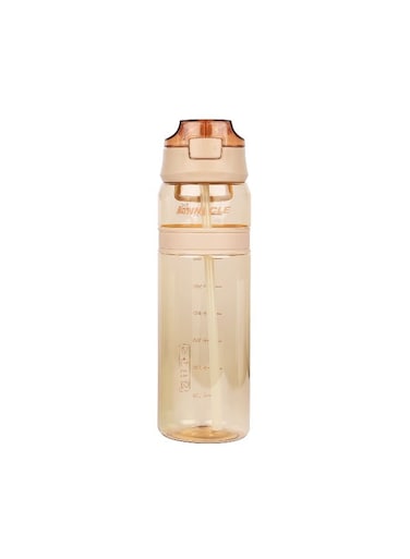 Pinnacle Quench Hydration Bottle (700ML,Peach)  Motivational Water Bottle with Sipper, One-Handed Operation, Hydration Tracker &amp; Flip Top Lid Ideal for School, Office, Sport, College, Home,Travel