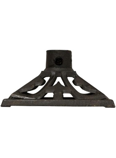 TIKI Cast Iron Torch Stand &ndash; Heavy-Duty, Freestanding &amp; Weather-Resistant Torch Base for Patio, Garden, Deck &amp; Backyard &ndash; Fits Torch Poles 0.75" to 1.25" &ndash; 9" x 9", Black