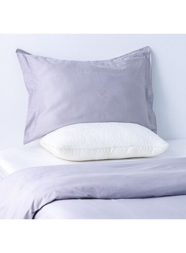 Home Serene 2 Pc Cotton Twin Duvet Cover Set - Grey - 135x200 cm,50x75 cm   100% Cotton -300 Thread Count Quilt Cover, Comfortable Bedding Cover For Bedroom