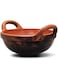 HOUSE OF ADAM Handmade Traditional Clay Kadhai Earthenware - 2.0 Litre, High-Grade Authentic Clay, Pre-Seasoned, Ready to use, Premium Quality Cookware