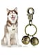 Azonee Pet Collar Bell, 2 Pcs Cat and Dog Bells Brass Bells for Pets Collar Charm Pendant Bells with Clasp Swivel Pet Tracker Vintage Small Bell for Dogs Cats, Medium