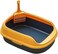 Caronic Cat Litter box Large Clean Scoop Pets Supplies Tray Open Or Semi-Enclosed Anti-splash Box, Cat Sandbox, Cat Toilet (Blue, ALS40)
