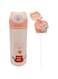 KASTWAVE Kids Vacuum Insulated Water Bottle with Straw, 14Ounce Leak-Proof Stainless Steel Cute Little bear Thermos for Children Hot and Cold Drinks Travel Easy to Carry for Outdoor Travel (PINK)
