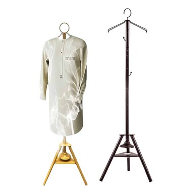 Foxes FB12 Mabkhara Libas, Vertical Cloth Incense Burner Stand, Garment Steamer Stand - Brown