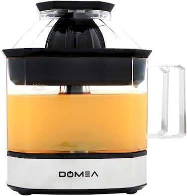 DOMEA Electric Citrus Juicer, Orange Juice Maker, Lemon Squeezer, 0.7 L Capacity, 25W Energy Efficient Powerful Motor, Includes 2 Cones, Quick &amp; Easy Juicing