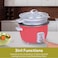 DOMEA Mini Rice Cooker 0.6L - Cook, Steam, Warm 3-in-1 Functions, Tempered Glass Lid, Non-Stick Inner Pot, Extendable Steam Tray for Veg/Fish/Poultry, Ideal for Small Kitchens &amp; Dorms, 350W