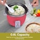 DOMEA Mini Rice Cooker 0.6L - Cook, Steam, Warm 3-in-1 Functions, Tempered Glass Lid, Non-Stick Inner Pot, Extendable Steam Tray for Veg/Fish/Poultry, Ideal for Small Kitchens &amp; Dorms, 350W