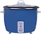 DOMEA Electric Rice Cooker, 3L, 1000W, Cook/Steam/Warm 3-in-1 Functions, Nonstick Inner Pot, Extendable Steam Tray, Tempered Glass Lid, Automatic Shut Off with Overheat Protection, Large Size, Blue