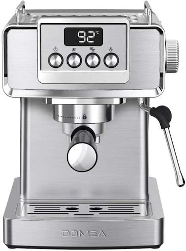 DOMEA Espresso Coffee Maker, 20Bar High-Pressure Pump, Advanced Thermo Block Heating, Digital Temp Control, Precision Milk Frothing Wand,Barista-Quality Espresso, Cappuccino &amp; Latte Art at Home-KCM810