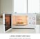 DOMEA Microwave Oven, 20L, 700W, 5 Power Levels, Defrost &amp; Reheat Functions, 35-Minute Timer, 255mm Glass Turntable for Even Heating, Easy-Clean Interior, 2 Chrome Knobs, White KMO311