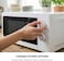 DOMEA Microwave Oven, 20L, 700W, 5 Power Levels, Defrost &amp; Reheat Functions, 35-Minute Timer, 255mm Glass Turntable for Even Heating, Easy-Clean Interior, 2 Chrome Knobs, White KMO311