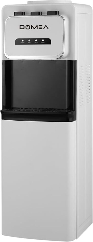 DOMEA Water Dispenser, Hot, Cold &amp; Normal, Top Load, Child Safety Lock, Storage Cabinet, Low Power Consumption, CFC-Free, 304 Stainless Steel Tank, Floor-Standing Water Cooler for Home &amp; Office