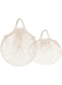 I-K-E-A KUNGSFORS Mesh Storage Organizer Bag Set of 2 Natural 100 % cotton