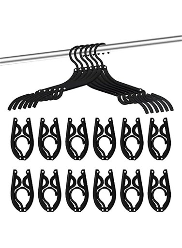 24 Pcs Travel Hangers - Cruise Ship Essentials Portable Folding Clothes Hangers Travel Accessories Foldable Clothes Drying Rack for Trave