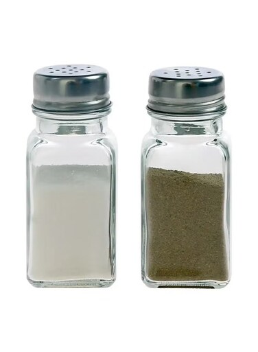 Tiger Salt and Pepper Shaker Set with Steel Lids, 2 Pieces