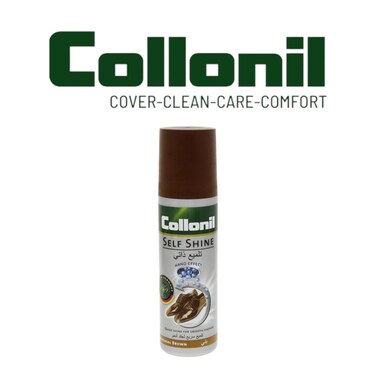 Collonil Self Shine Shoe Polish Medium Brown, 100ml &ndash; Instant Shine and Leather Protection