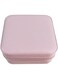 Minimally designed mini jewelry box, travel home ring, earring, jewelry box, anti-oxidation jewelry storage box (Light Pink, 9.7 * 9.7 * 5cm)
