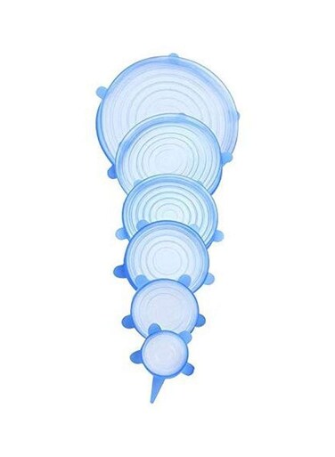 Stretchable Food Storage Lids Blue