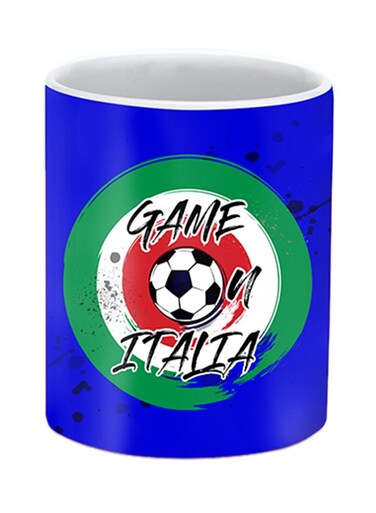 Italy Printed Ceramic Mug Blue/Green/White