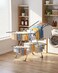 Clothes Drying Rack, Foldable 2-Tier Dryer with Height Adjustable Side Wings, Free Standing Laundry Rack for Clothes &amp; Bedding, Indoor &amp; Outdoor Use, Gray, 141 &times; 58 &times; 93 cm