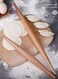38CM Pastry Tool Fondant Cake Dough Roller Pasta Dumpling Skin Maker Wood Rolling Pin Double Tip Non-Stick Cooking Tool Dough Roller