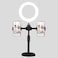 Ring Light With Tripod/Round Stand &amp; Cell Phone&amp; Remote Camera Holder For Live Stream Photography Makeup YouTube Black,Double Stand With Light