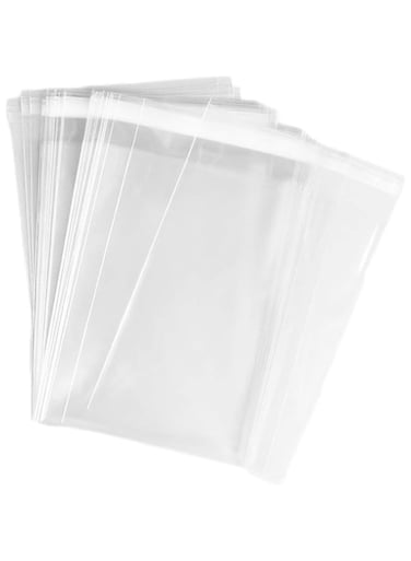 AIRSUNNY 200 Pcs 6x9 Clear Resealable Cello/Cellophane Bags Good for Bakery, Candle, Soap, Cookie Poly Bags