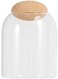 Glass Food Storage Jar Heatproof Borosilicate Airtight Sealed Food Can Canister With Cork For Coffee Spice Sugar Salt (1200Ml Transparent)