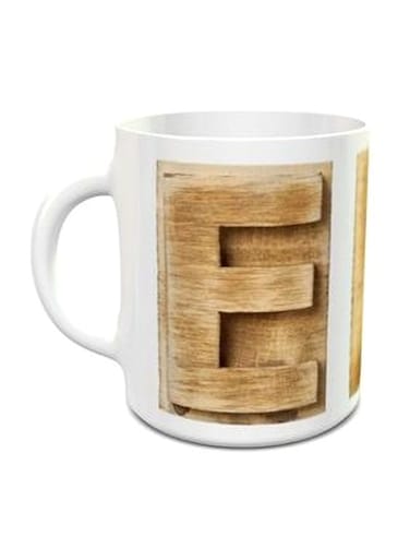 Alphabet E Design 248 Mug Brown/White