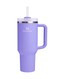 Quencher H2.0 FlowState 40&acirc;&euro;&macr;oz Insulated Travel Tumbler &acirc;&euro;&ldquo; Hydrangea   Double-Wall Recycled Stainless Steel Cup with 3&acirc;&euro;&lsquo;Position Spill&acirc;&euro;&lsquo;Resistant Lid, Reusable Straw, Easy-Grip Handle   Cup Holder Friendly   Dishwasher Safe &amp; Eco-Friendly