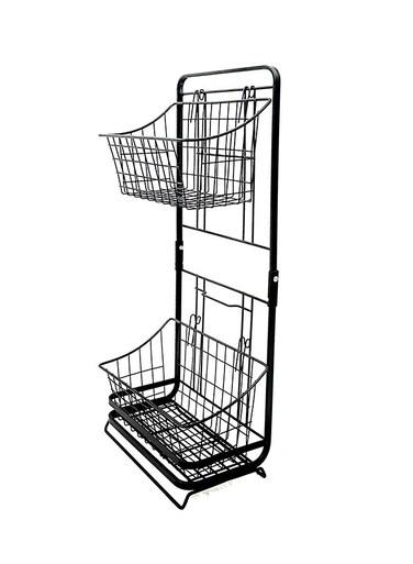 3 Layer Vegetable Fruit Storage Rack Black
