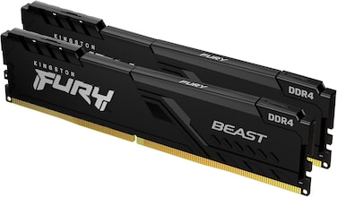 Desktop RAM Kingston Fury Beast 16GB DDR4 3200MT/s   High-Performance Computer Memory RAM   CL16   XMP