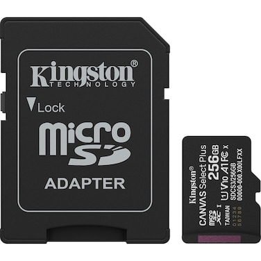 Kingston 256GB Canvas Select Plus UHS-I microSDXC Memory Card with SD Adapter (International Version)