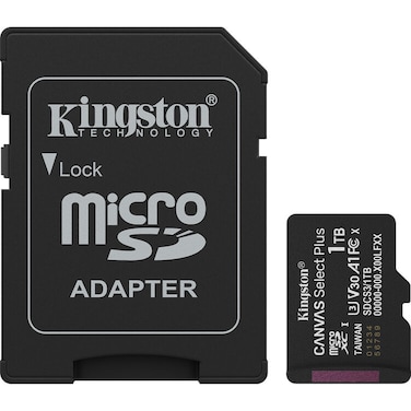 Kingston 1TB Canvas Select Plus UHS-I microSDXC Memory Card with SD Adapter 150MB/s (International Version)