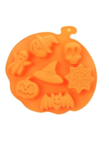 Pumpkin Shape Chocolate Mold Halloween Novelty Witch DIY Baking Candy Moulds