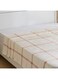 Box Flannel Queen Blanket - Cream and Pink Checkered Design