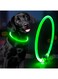 Domagiker Clan-x LED Dog Collar Rechargeable Waterproof- TPU Adjustable Light Up Pet Collars, Glow in The Dark Dog Collar Safety Camping Lights for Small Medium Large Dogs, 5 Colors Available(Green)