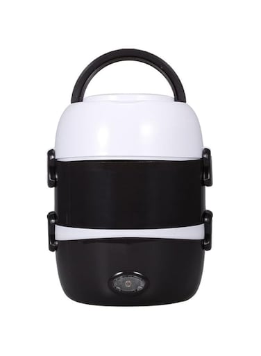Dubai Gallery Portable Electric Lunch Box Black/White 19.5 X 25.5Cm