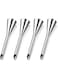 CharmCollection 4Pcs Cream Icing Piping Nozzle Tip Stainless Steel Long Puff Nozzle Tip Decorating Tool