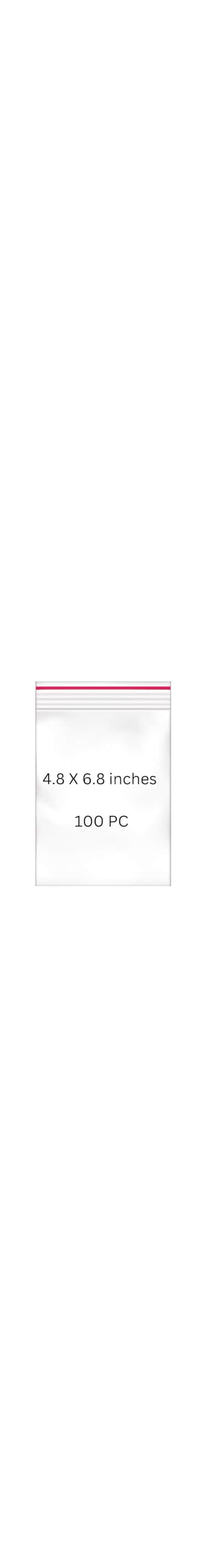 NICE PACK 100 Pieces 4.8 x 6.8 inches Clear Zip and Lock Bags - Resealable Plastic Zipper Bags