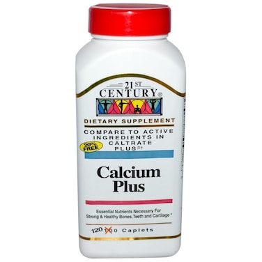 21st Century Calcium Plus Multimineral + Vitamin D Supplement Tablets For Bones &amp; Teeth, Pack of 120 Tablets