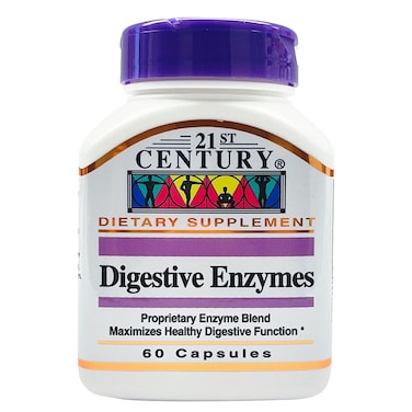 21st Century Digestive Enzymes Capsules For Healthy Digestive Function, Pack of 60&#39;s