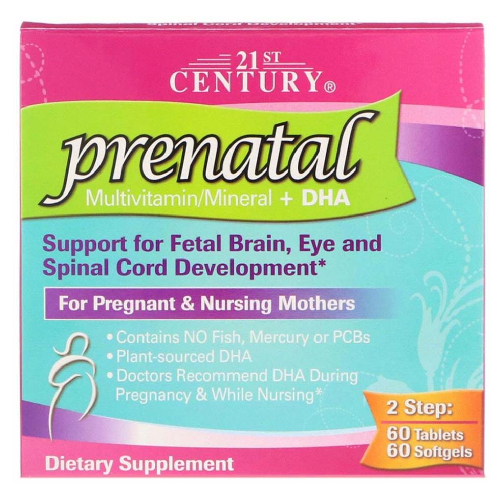 Buy 21st Century Prenatal Multivitamins/Mineral Tablets + Prenatal DHA ...