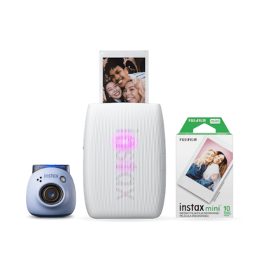 Fujifilm Instax PAL Digital Camera and Mini Link 3 Printer Bundle - Blue