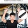ULTIMAX V Rubber End Cable Attachment &ndash; Pro Grip Revolving Lat Bar for Bicep &amp; Tricep Workouts, Non-Slip Handle for Cable &amp; Barbell Machines (Silver)